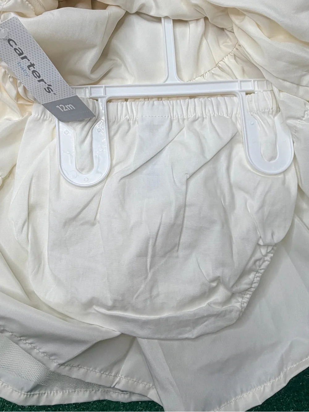 Carter's Girls 12M Ivory/Gold Heart Tulle Dress Cap Sleeve Party Wedding NWT